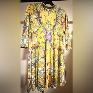 Preowned Free People Floral Tunic Dress Size 2